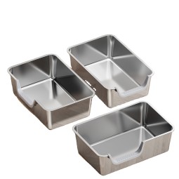 Cat Toilet Supplier - Easy Clean 2025 Model Large Space Stainless