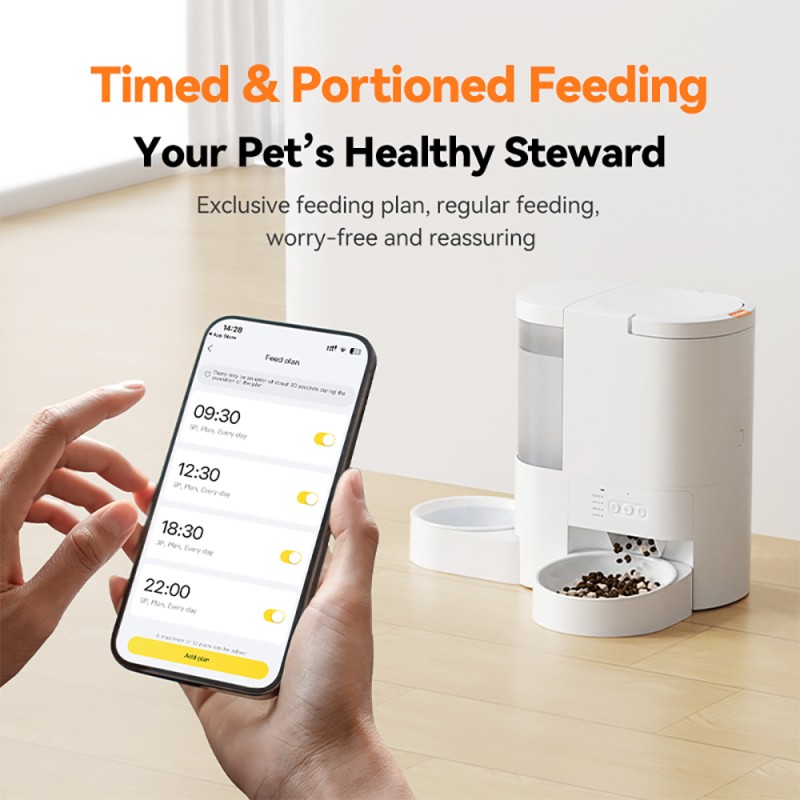 Smart Pet Feeder Manufacturer - All in One 4L Food 3L Water Ai Camera