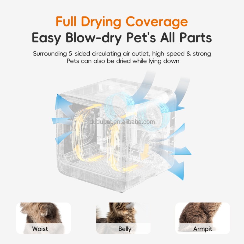Pet Hair Dryer Box Factory - 70L Low Noise Negative Ion Automatic
