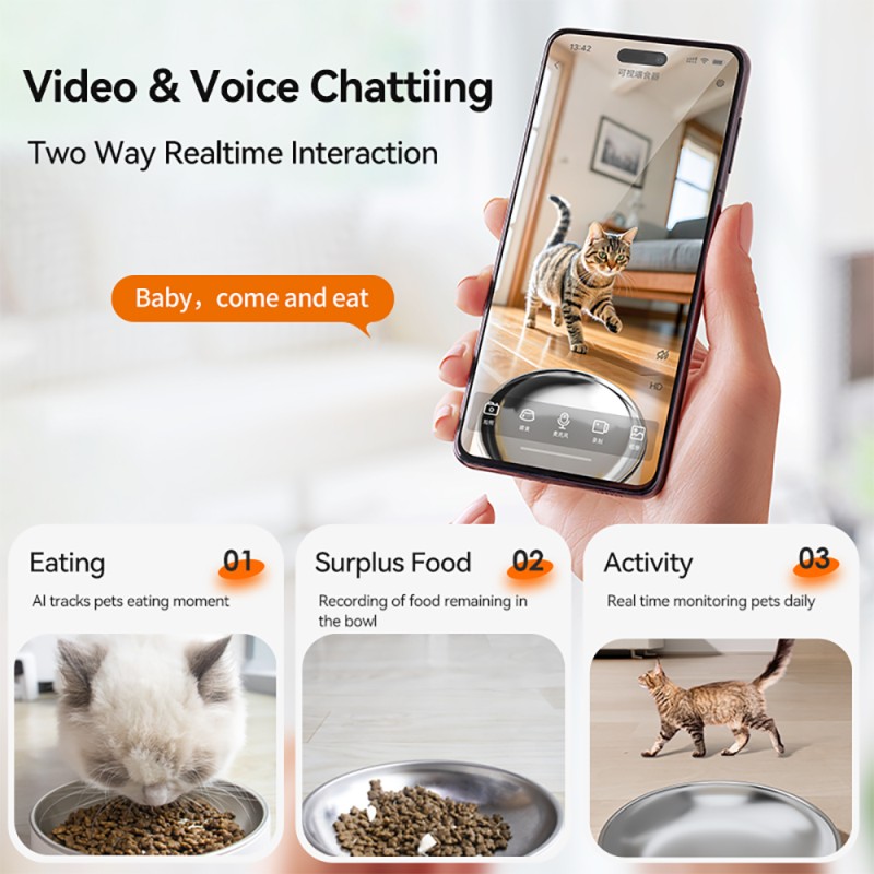 Automatic Pet Feeder Manufacturer - 5L Visual App Remote Feeding
