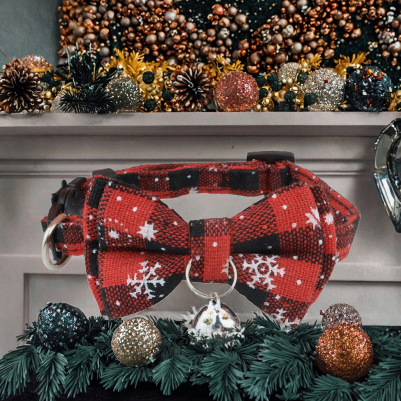 Dog Christmas Collar Supplier - Santa Pendant Detachable Bell