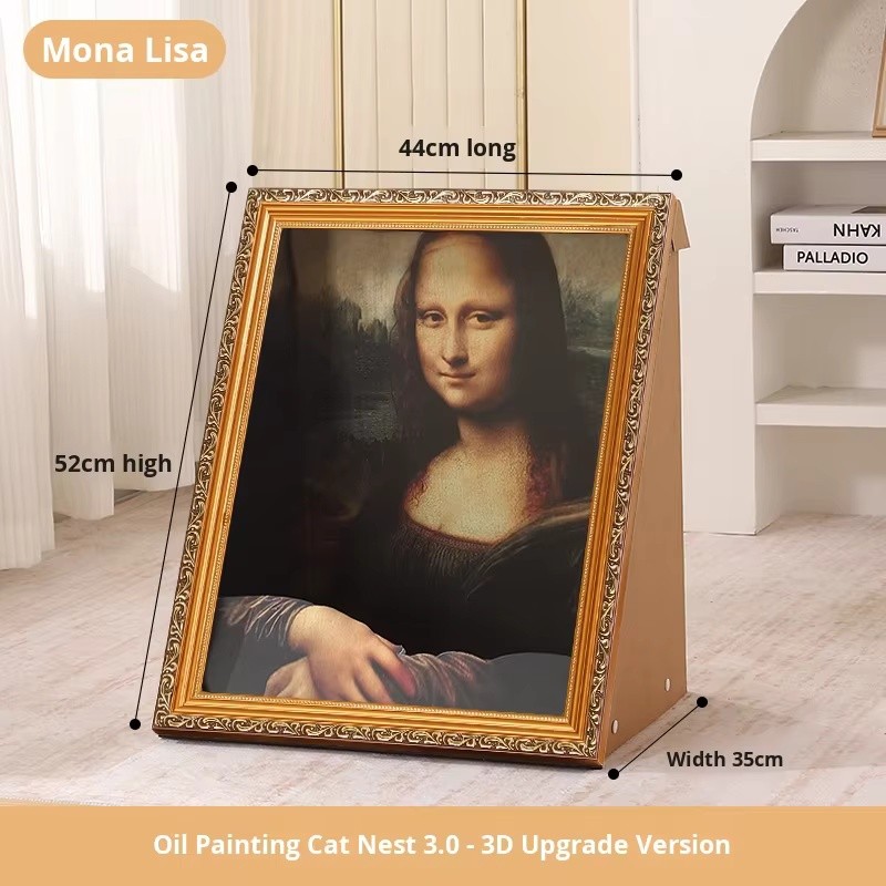 Cat Scratching Board Factory - Mona Lisa 4D Photo Frame