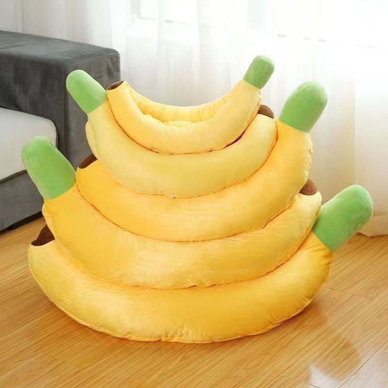 Dog Nest Factory - Cute Banana-Shape Washable Velvet