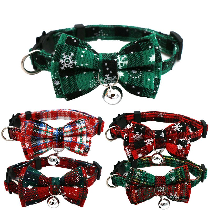 Dog Christmas Collar Supplier - Santa Pendant Detachable Bell