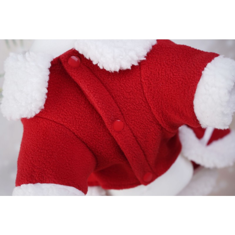 Dog Winter Costume Supplier - Fleece with Hairband Red Mesh