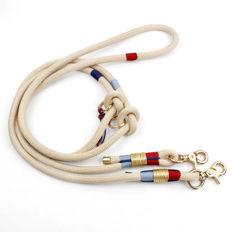 Dog Leash Set Supplier - Gold Thread Tassel Non-Painful Nylon