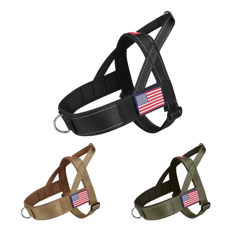 Dog Harness Set Factory - Fashionable Reflective Saddle Chest