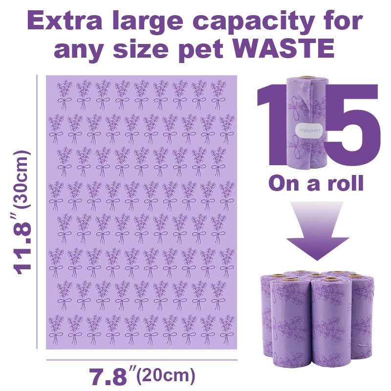 Pet Waste Bags Factory - Eco-Friendly Lavender Scented
