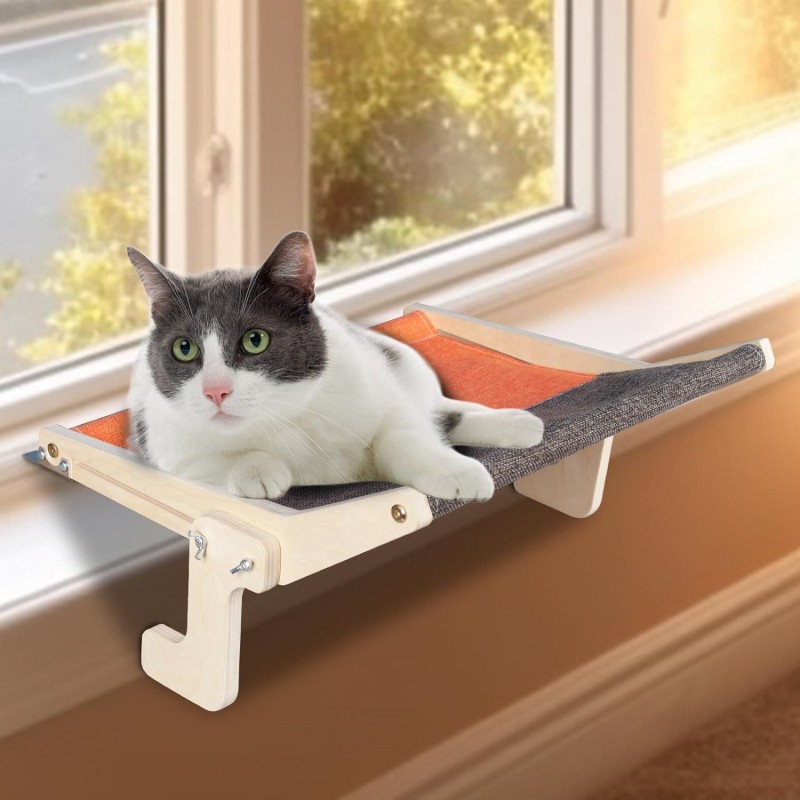 Cat Window Perch Manufacturer - Large Wood Oxford Fabric