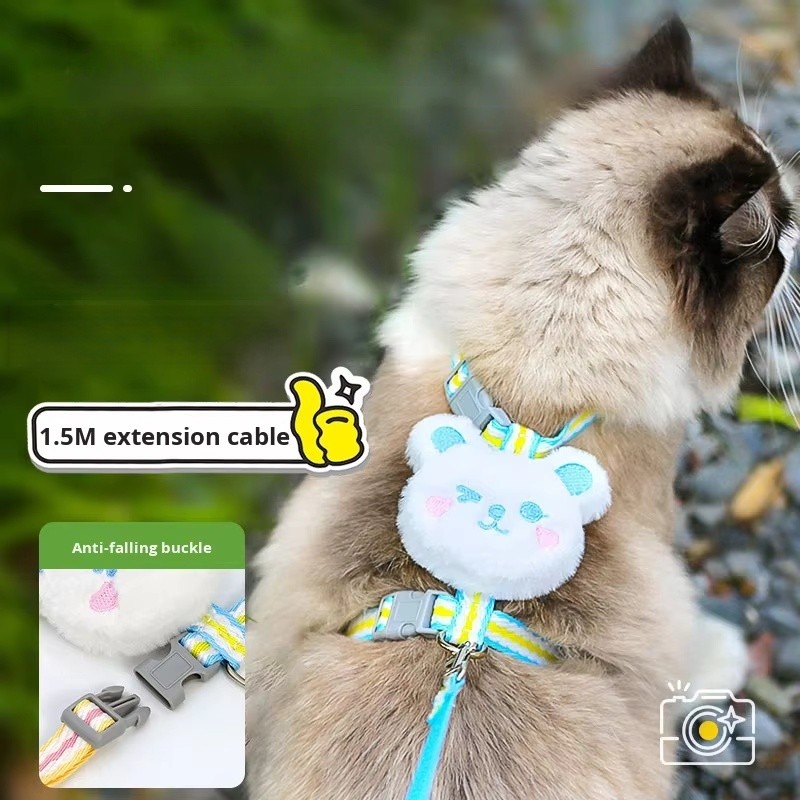 Cat Harness Manufacturer - Strawberry Chest Strap Escape Proof