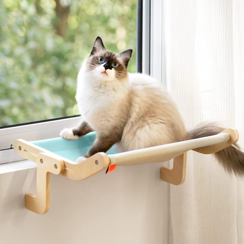 Cat Window Perch Manufacturer - Large Wood Oxford Fabric