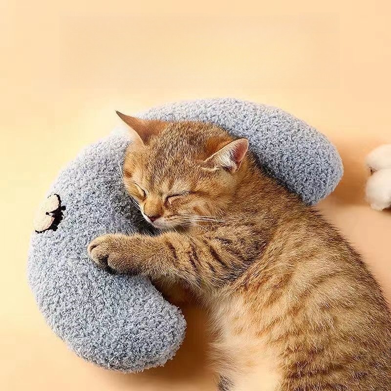 Cat Calming Pillow Supplier - U-Shaped Deep Sleep Fluffy