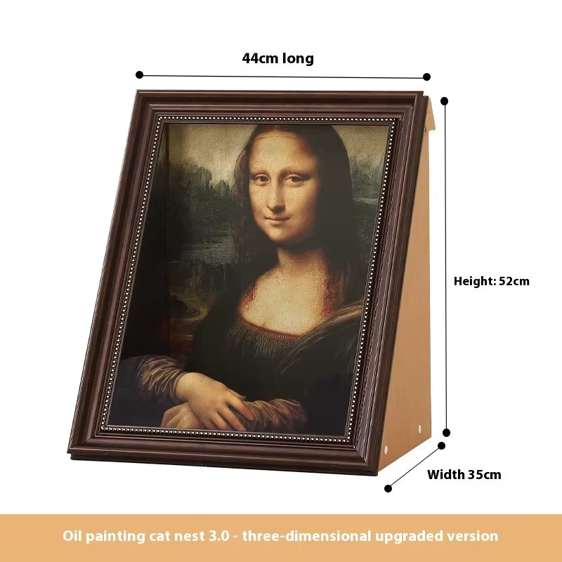 Cat Scratching Board Factory - Mona Lisa 4D Photo Frame