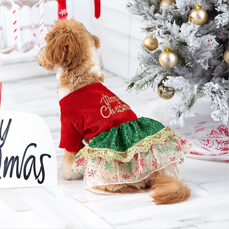 Dog Party Dress Manufacturer - Sequin Glitter Chiffon Skirt