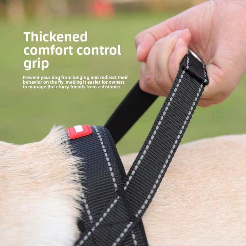 Dog Harness Set Factory - Fashionable Reflective Saddle Chest