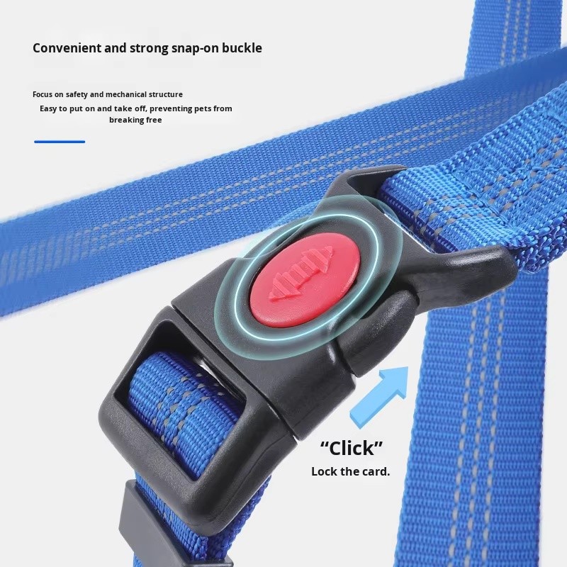 Dog Safety Harness Factory - Nylon Reflective Elastic Traction