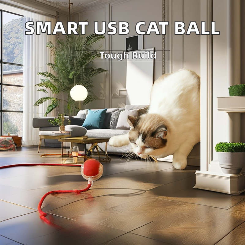 Cat Ball Toy Supplier - Luxury USB Rechargeable Self-Rolling