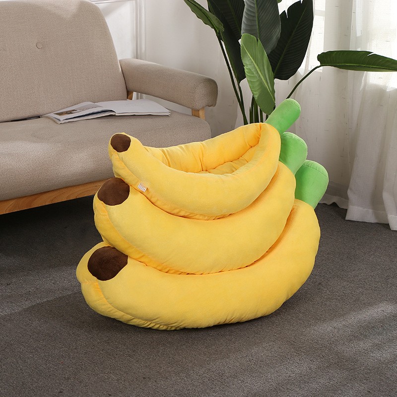 Dog Nest Factory - Cute Banana-Shape Washable Velvet