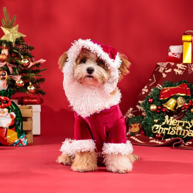 Pet T-shirt Factory - Christmas Fleece Santa Claus Hoodie