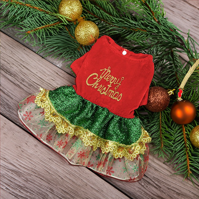 Dog Party Dress Manufacturer - Sequin Glitter Chiffon Skirt