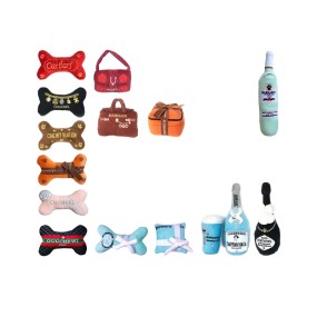 Dog Chew Toy Manufacturer - Luxury Squeaky Bone Shape Plush