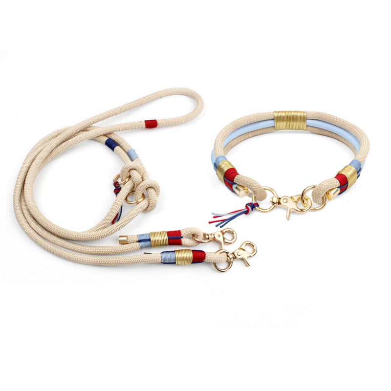 Dog Leash Set Supplier - Gold Thread Tassel Non-Painful Nylon