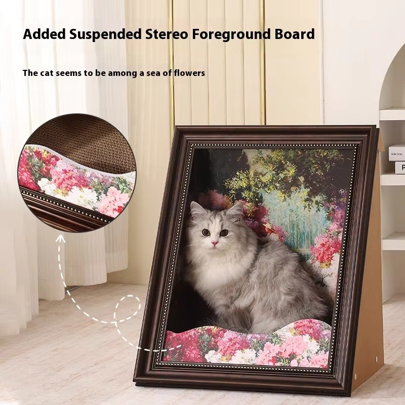 Cat Scratching Board Factory - Mona Lisa 4D Photo Frame