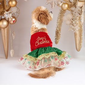 Dog Party Dress Manufacturer - Sequin Glitter Chiffon Skirt