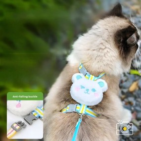 Cat Harness Manufacturer - Strawberry Chest Strap Escape Proof