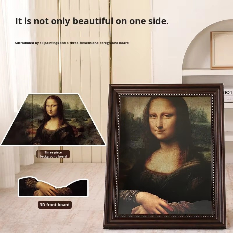 Cat Scratching Board Factory - Mona Lisa 4D Photo Frame