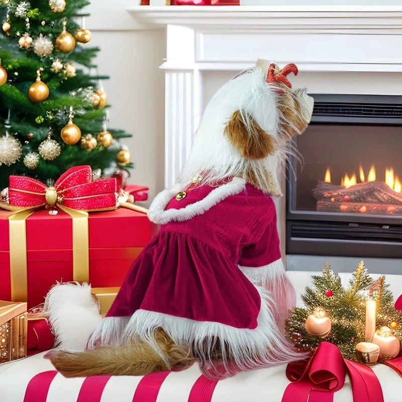 Pet T-shirt Factory - Christmas Fleece Santa Claus Hoodie