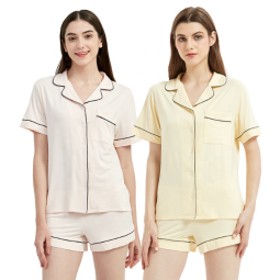 Women Pajamas Supplier - Summer Sleepwear Cotton Bamboo Pajamas