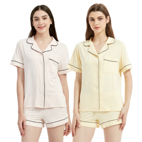 Women Pajamas Supplier - Summer Sleepwear Cotton Bamboo Pajamas