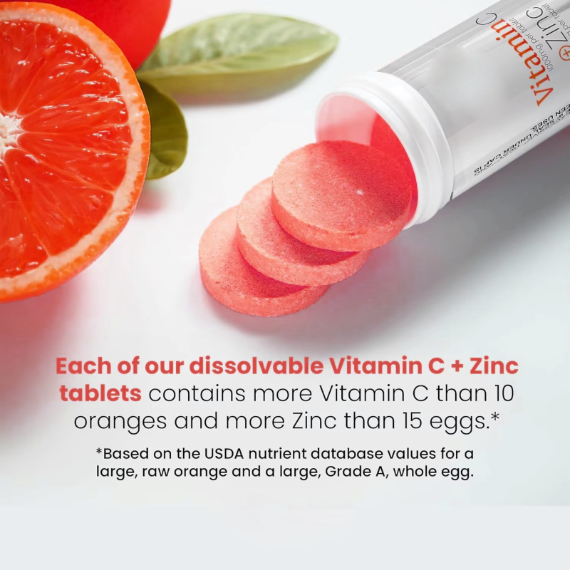 Vitamin C Effervescent Tablets Manufacturer - OEM Custom Sugar Free Zinc