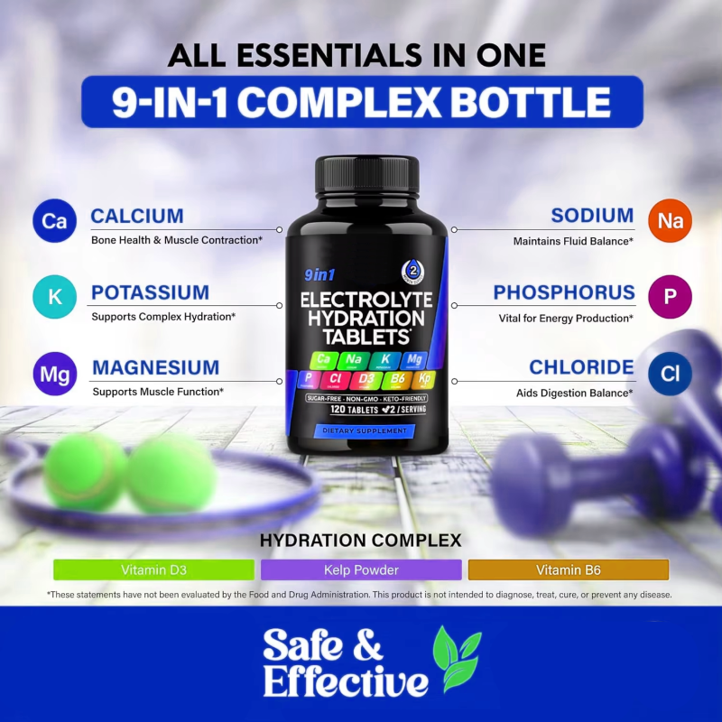 Electrolyte Tablets Factory - OEM Custom Magnesium D3 B6