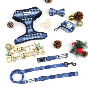 Dog Harness Set Manufacturer - Custom Luxury Knit Woven Adjustable