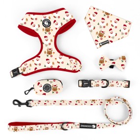 Dog Christmas Harness Manufacturer - Custom Adjustable Bandana Bow Tie