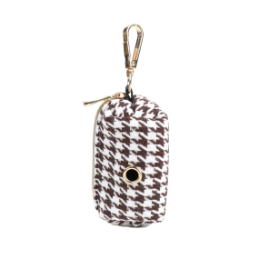 Poop Bag Holder Supplier - Small Houndstooth Pattern Fabric Material