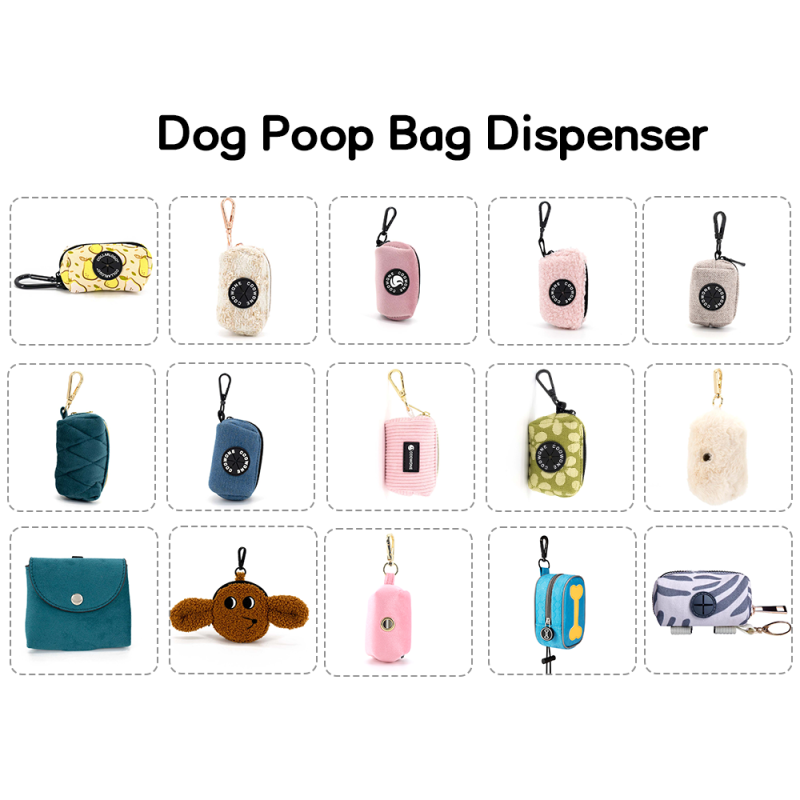 Dog Waste Bag Dispenser Manufacturer - Custom Portable Velvet Fabric