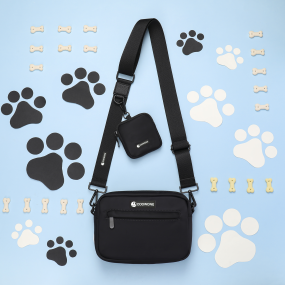 Dog Walking Bag Manufacturer - Custom Waterproof Beige Crossbody