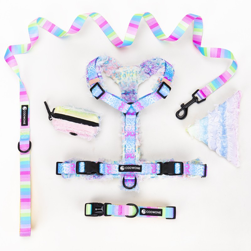 Pet Collar Set Manufacturer - Custom Floral Pattern Unique Design