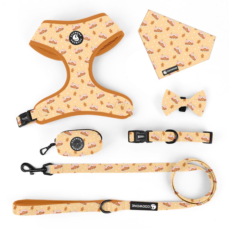 Dog Christmas Harness Manufacturer - Custom Adjustable Bandana Bow Tie