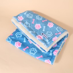Pet Blanket Manufacturer - Soft Fleece Paw Print Sleep Mat