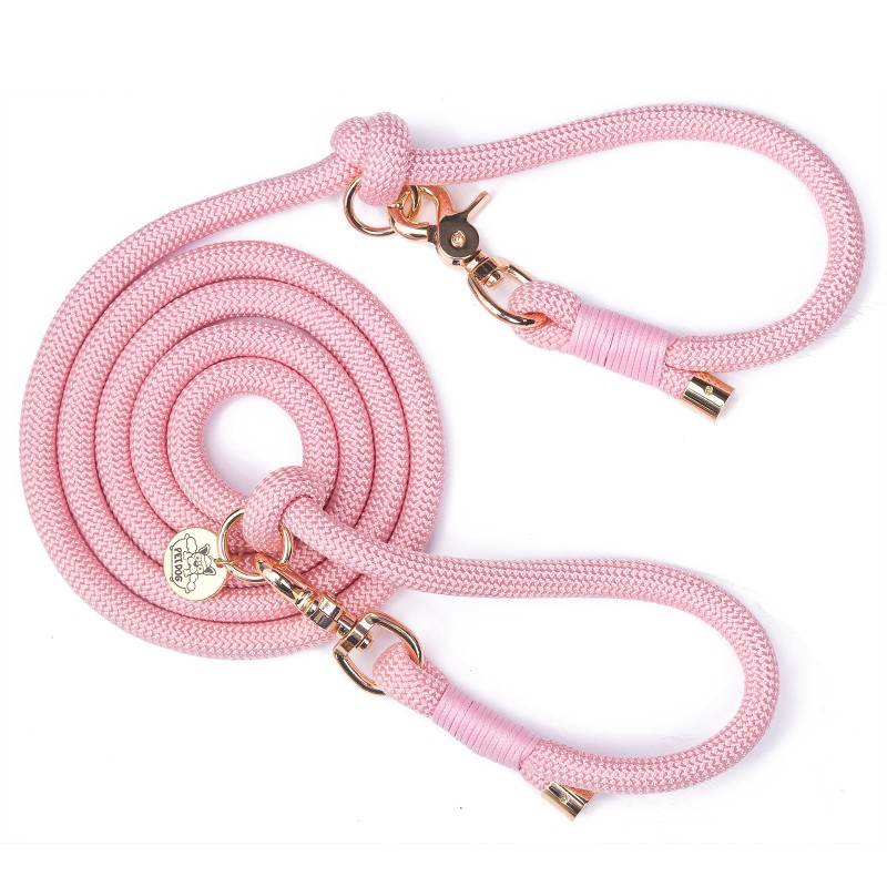 Dog Leash Factory - Soft Cotton Rope 8mm Nylon Hands Free