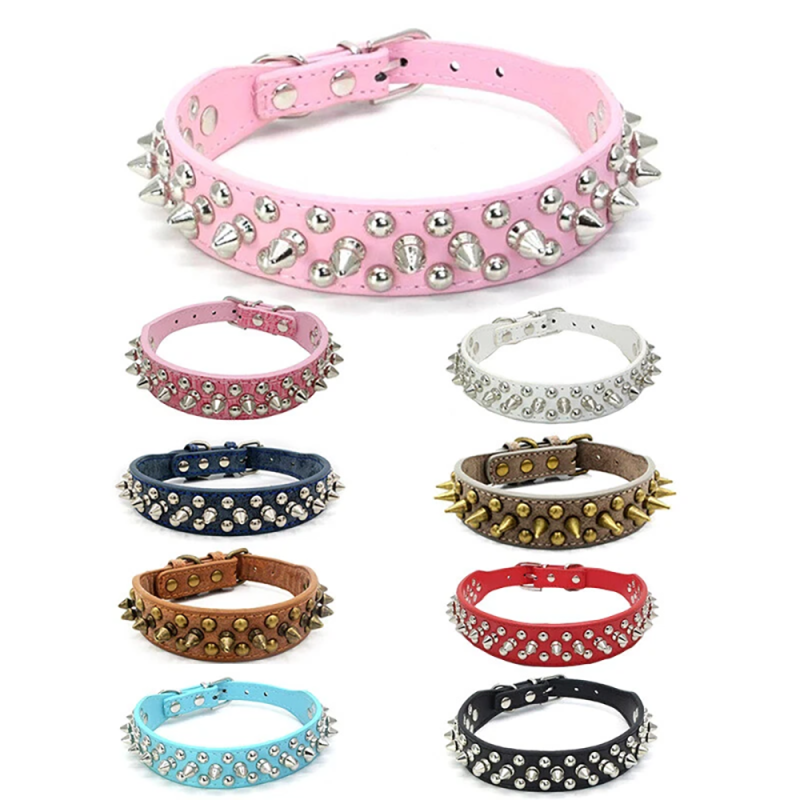 Dog Collar Factory - Adjustable Spiked PU Leather Custom Logo