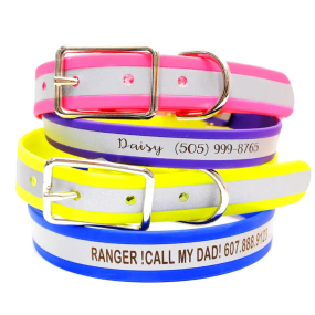 Dog Collar Supplier - Matte Reflective Waterproof PVC Engraved