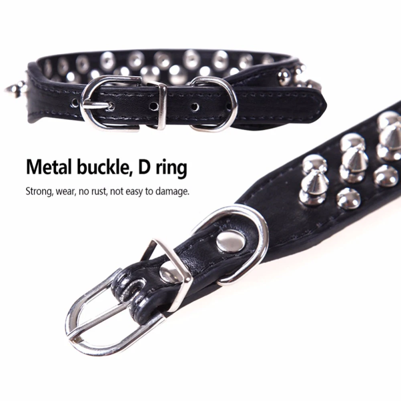Dog Collar Factory - Adjustable Spiked PU Leather Custom Logo