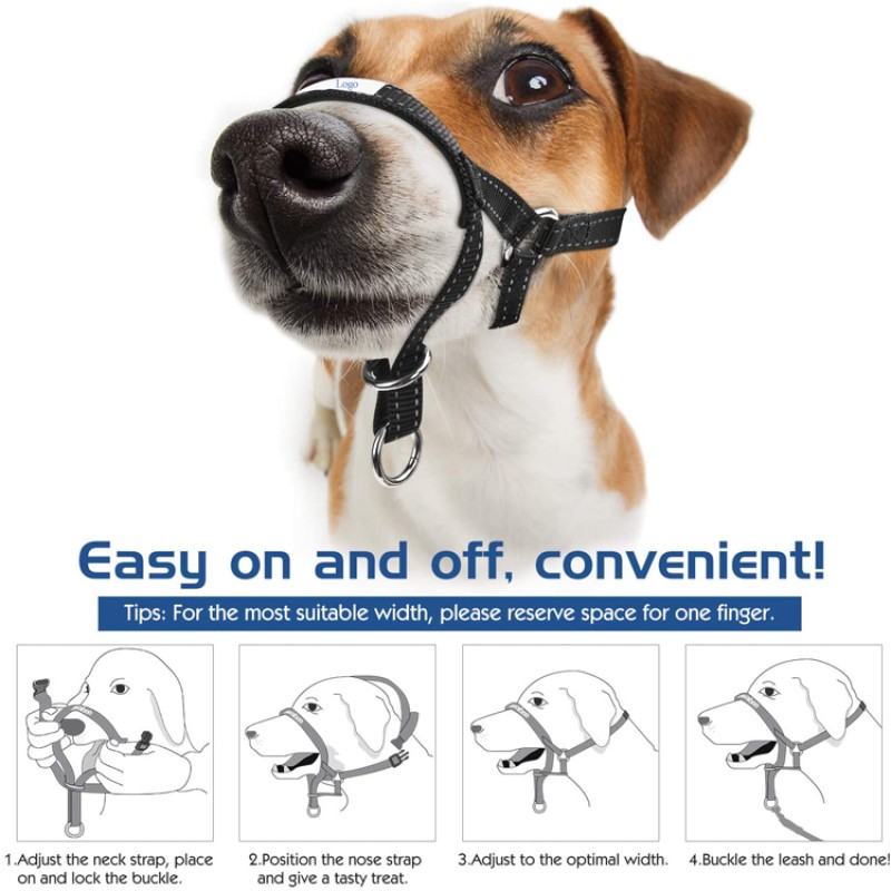 Dog Muzzle Factory - Reflective Adjustable Loop Anti-Biting Padded