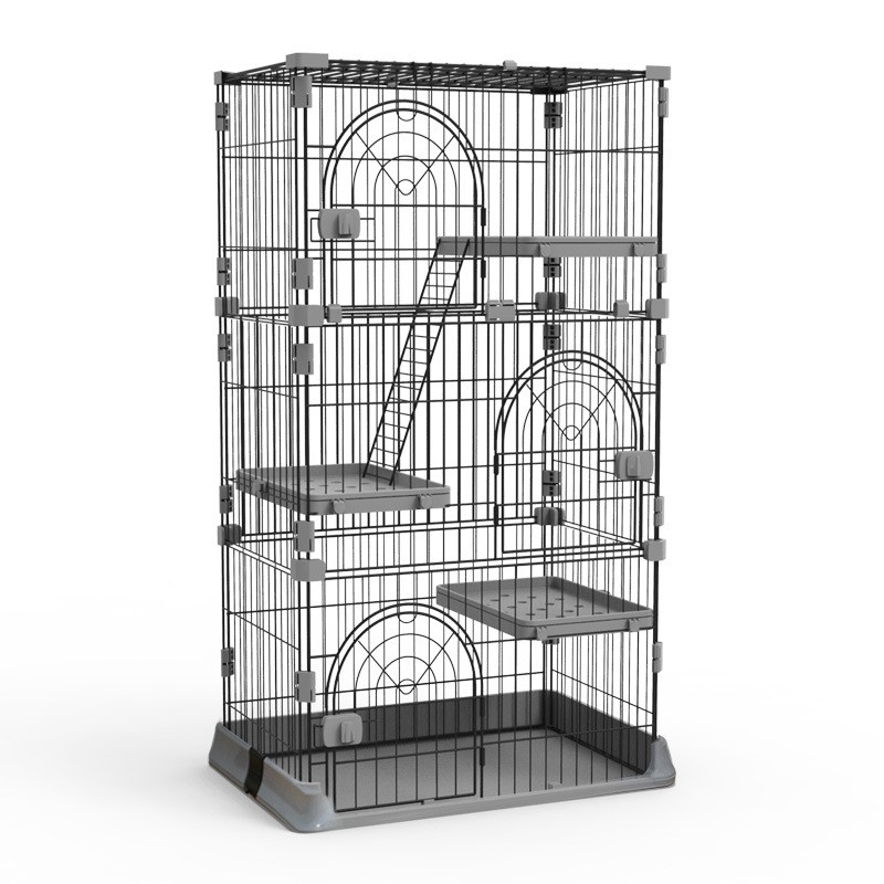 Cat Cage Factory - Large 4 Layer Stainless Steel Pink