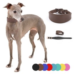 Dog Leather Collar Factory - Full Grain Cowhide Greyhound Design